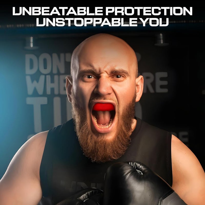 BFS IMPEX Mouth Guard Sports for Adults Best for Teeth,MMA Mouth Guard with Case for Boxing,Karate,Rugby,Football MouthGuard(RED) - Image 5